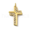 Ion Plating(IP) 304 Stainless Steel Micro Pave Cubic Zirconia Pendants STAS-Z107-08G-01-1