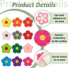 Fingerinspire 4Sets Computerized Embroidery Cloth Self Adhesive Patches PATC-FG0002-33-4