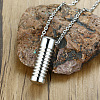 Grooved Column Urn Ashes Pendant Necklace BOTT-PW0001-080P-3