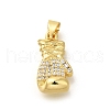 Rack Plating Brass with Cubic Zirconia Pendants KK-Z086-34G-1