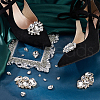 HOBBIESAY 4Pcs 2 Style Detachable Flower Glass Crystal Rhinestone Shoe Decoration FIND-HY0003-38-5