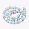 Natural Aquamarine Beads Strands G-S333-6mm-003-4