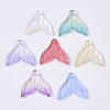 Transparent Spray Painted  Glass Pendants X-GLAA-S190-009A-2