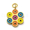 304 Stainless Steel Enamel Pendants STAS-E550-48G-1