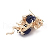 Snake with Rose Alloy Rhinestone Brooches JEWB-E041-05KCG-02-3