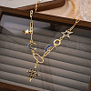Rhinestone & Brass & Alloy & Iron Pendant Necklaces FS-WGADE70-04-1