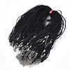 Waxed Cord and Organza Ribbon Necklace Making NCOR-T002-332-1