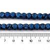 Electroplated Natural Lava Rock Beads Strands G-A256-C01-01F-4