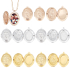   12Pcs 3 Colors Brass Locket Pendants FIND-PH0010-32-1