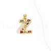 Brass Micro Pave Cubic Zirconia Pendants PW-WG10C3A-14-1