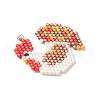 Handmade Glass Seed Beaded Pendants PALLOY-MZ00748-02-3