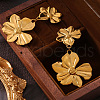 Flower 304 Stainless Steel Dangle Stud Earrings FS-WGB1EF4-01-3