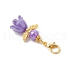 Angel ABS Plastic Imitation Pearl Pendant Decorations HJEW-JM03109-01-5