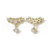 Brass Pave Clear Cubic Zirconia Nail Charms MRMJ-B002-19LG-1