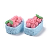 Opaque Resin Cabochons RESI-G029-B04-3