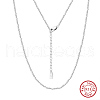 925 Sterling Silver Figaro Chain Necklaces for Women NJEW-H048-05P-2