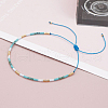 Glass Seed Braided Bead Bracelet for Women BJEW-BB7272742-C-3