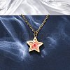 304 Stainless Steel Geometric Pendant Necklaces for Women NJEW-M106-02B-G-2
