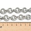 304 Stainless Steel Double Ring Link Chain Necklaces NJEW-S453-02G-A-5