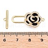 Brass Micro Pave Clear Cubic Zirconia Toggle Clasps KK-N254-143G-B-4