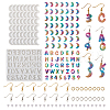2Pcs DIY Moon & Letter A~Z & Nunber 0~9 Connector Charms Pendant Silicone Molds DIY-TA0004-18-2
