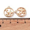 Rack Plating Alloy Resin Imitation Shell Pendants FIND-E043-08KCG-3