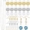 DIY Blank Dome Brass & Iron Earring & Necklace Making Kits DIY-HS0001-05A-1