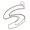 Brass Double Layer Necklaces NJEW-D302-53P-4