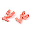 Rack Plating Spray Painted Alloy 2-Loop Link Pendants PALLOY-N176-01Z-3