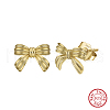 925 Sterling Silver Bowknot Stud Earrings STER-P065-10G-1