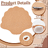 Shell Shape Wall Mounted Brooch Jewelry Display Cork Tray AJEW-WH0433-01B-4