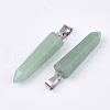 Natural Green Aventurine Point Pendants G-R220-34M-2