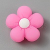 Flower Luminous Silicone Beads SIL-WH0008-37G-1