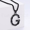 Stylish Stainless Steel Initial Pendant Necklaces SR1473-7-1