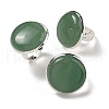 Natural Green Aventurine Round Adjustable Rings RJEW-K371-09S-13-1
