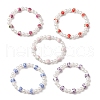 ABS Plastic Imitation Pearl Round Beads Stretch Bracelets for Women BJEW-JB11606-2