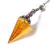 Natural Citrine Dowsing Pendulum Big Pendants G-H285-02P-09-3