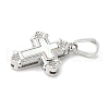 Brass Pave Natural White Shell Pendants KK-S522-01E-P-2