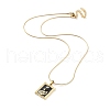 Ion Plating(IP) 304 Stainless Steel Pendant Necklaces NJEW-F318-05G-2