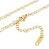 Ion Plating(IP) 304 Stainless Steel Pave Shell Double Layer Butterfly Pendant Necklaces for Women NJEW-K276-29G-3