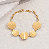 Stainless Steel Round Link Bracelets for Women FF1635-2-1