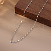 925 Sterling Silver 8 Link Chain Necklaces for Women NJEW-A048-02A-P-3