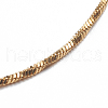 304 Stainless Steel Snake Chain Anklets AJEW-G024-07G-3
