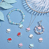 SUNNYCLUE 10Pcs 5 Colors Baking Paint Zinc Alloy with Resin Pendants FIND-SC0011-17-4
