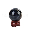 Natural Black Cherry Blossom Agate Crystal Ball PW-WG77102-01-4