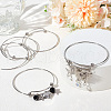 Beebeecraft 10Pcs Adjustable 304 Stainless Steel Bangles Making  MAK-BBC0001-16-4