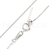 Rhodium Plated 925 Sterling Silver Box Chain Necklaces NJEW-C052-03P-2