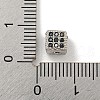 Brass Micro Pave Black Cubic Zirconia Beads KK-G493-37C-P02-3