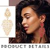 ANATTASOUL 4 Pairs 4 Colors Alloy Dangle Stud Earrings for Women EJEW-AN0003-92-3