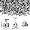 SOFPLATE 160Pcs Flower Tibetan Style Alloy Tube Bails TIBE-SP0001-08-2
